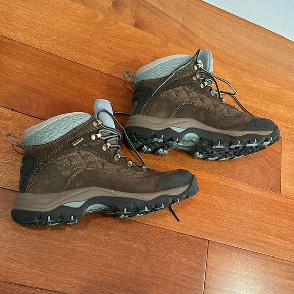 Timberland Women's Gannon mid Gore Tex Brown Leather Hiking Trail Work Boots 9 - Picture 10 of 12